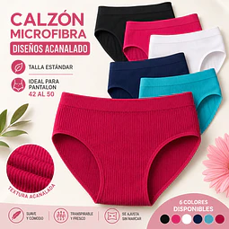 Calzón microfibra tallas y colores surtidas la docena 