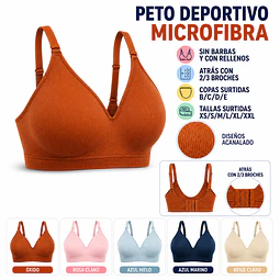 Peto deportivo copa B/C/D/E y tallas surtidas XS/S/M/L/XL/XXL y colores surtidas la docena 