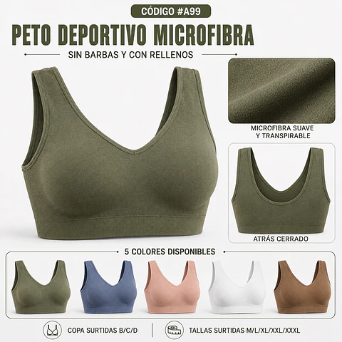 Peto deportivo microfibra tallas surtidas M/L/XL/XXL/XXXL Y colores surtidas la docena 