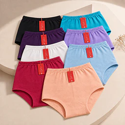 Boxer señora algodón💯 peruano talla única XXL y colores surtidas la docena 