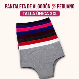 Pantaleta algodón💯 peruano talla única XXL y colores surtidas la docena 