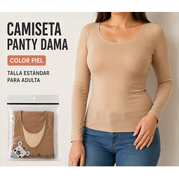 Camiseta panty dama color piel talla estadanr para juvenil y adulta la docena 
