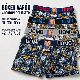 Boxer varón algodón poliéster tallas y colores surtidas la docena