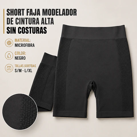 Short faja modelador de cintura altas sin costura tallas surtidas la docena 