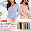 CAMISETA SEYS DAMA BAMBÚ SIN POLAR 3602 DISEÑOS ACANALADO FINO TALLAS Y COLORES SURTIDAS LA DOCENA