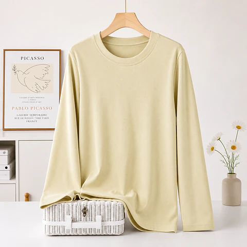 CAMISETA SEYS DAMA BAMBÚ SIN POLAR 3602 DISEÑOS ACANALADO FINO TALLAS Y COLORES SURTIDAS LA DOCENA