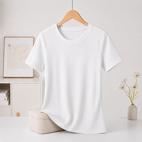 CAMISETA SEYS DAMA BAMBÚ SIN POLAR MANGAS CORTAS 3063 DISEÑOS ACANALADO FINO TALLAS Y COLORES SURTIDAS LA DOCENA