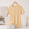 CAMISETA SEYS DAMA BAMBÚ SIN POLAR MANGAS CORTAS 3064 DISEÑOS ACANALADO FINO TALLAS SURTIDAS S/M/L/XL COLORES SURTIDOS POR DOCENA