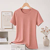 CAMISETA SEYS DAMA BAMBÚ SIN POLAR MANGAS CORTAS 3065 DISEÑOS ACANALADO FINO TALLAS ESPECIALES XXL/XXXL COLORES SURTIDOS POR DOCENA