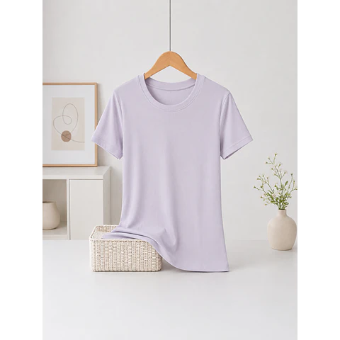 CAMISETA SEYS DAMA BAMBÚ SIN POLAR MANGAS CORTAS 3065 DISEÑOS ACANALADO FINO TALLAS ESPECIALES XXL/XXXL COLORES SURTIDOS POR DOCENA