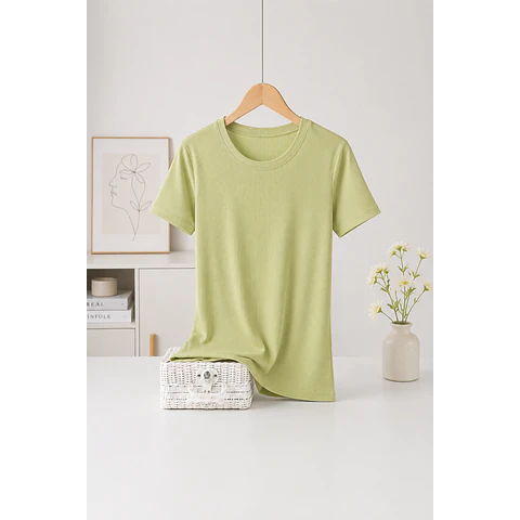 CAMISETA SEYS DAMA BAMBÚ SIN POLAR MANGAS CORTAS 3065 DISEÑOS ACANALADO FINO TALLAS ESPECIALES XXL/XXXL COLORES SURTIDOS POR DOCENA