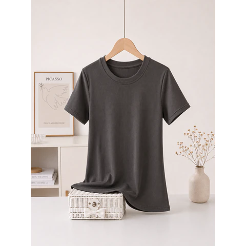CAMISETA SEYS DAMA BAMBÚ SIN POLAR MANGAS CORTAS 3065 DISEÑOS ACANALADO FINO TALLAS ESPECIALES XXL/XXXL COLORES SURTIDOS POR DOCENA
