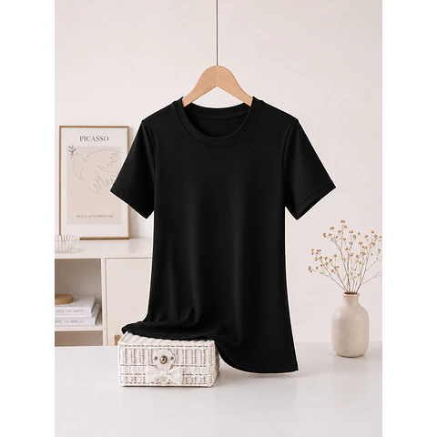 CAMISETA SEYS DAMA BAMBÚ SIN POLAR MANGAS CORTAS 3065 DISEÑOS ACANALADO FINO TALLAS ESPECIALES XXL/XXXL COLORES SURTIDOS POR DOCENA