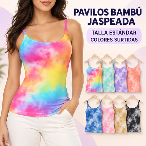 Pavilos bambú Jaspeada talla estándar y colores surtidas la docena 