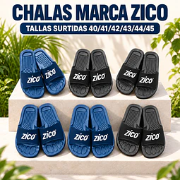 Chalas Marca ZICO Tallas surtidas 40/41/42/43/44/45 y colores surtidas la docena 