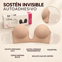Pack 6 Sostén invisible color piel y Copas surtidas 