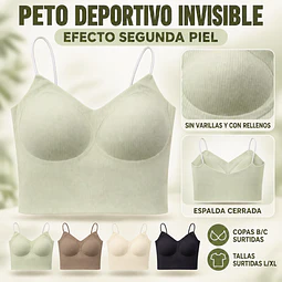 Peto deportivo invisible segunda piel copa B/C y tallas surtidas L/XL por docena 
