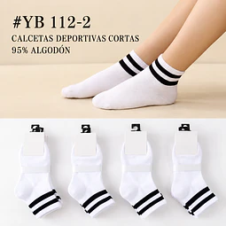 Calcetas deportivas Unisex algodón 95% para pies 31/34 la docena 
