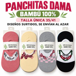 Panchitas bambú dama talla única 35/41 la docena 