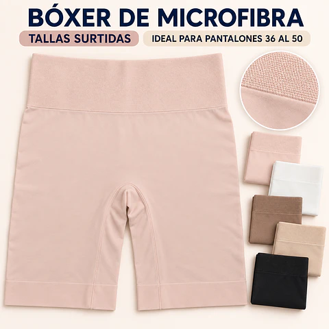 Boxer señora microfibra tallas y colores surtidas la docena 