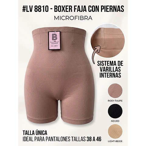Faja boxer modeladora de microfibra talla estándar y colores surtidas la docena 
