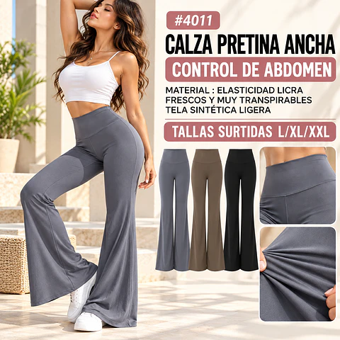 Calzas pretina ancha control de abdomen tiro alto modelo varano y primavera #4011 colores y tallas surtidas la docena 