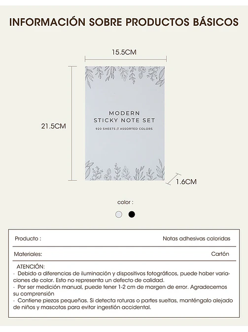 SET DE NOTAS ADHESIVAS C/U 9