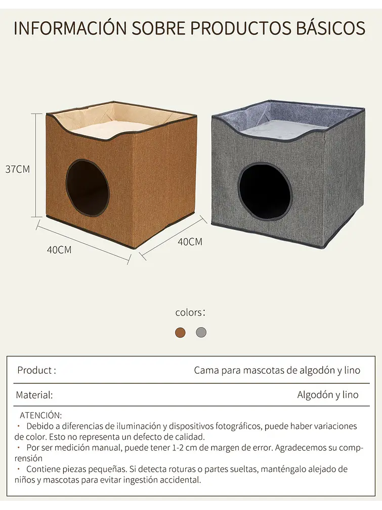 CAMA PARA MASCOTAS C/U 10