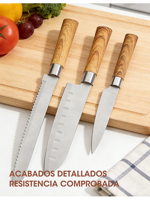 SET DE CUCHILLOS C/U 3