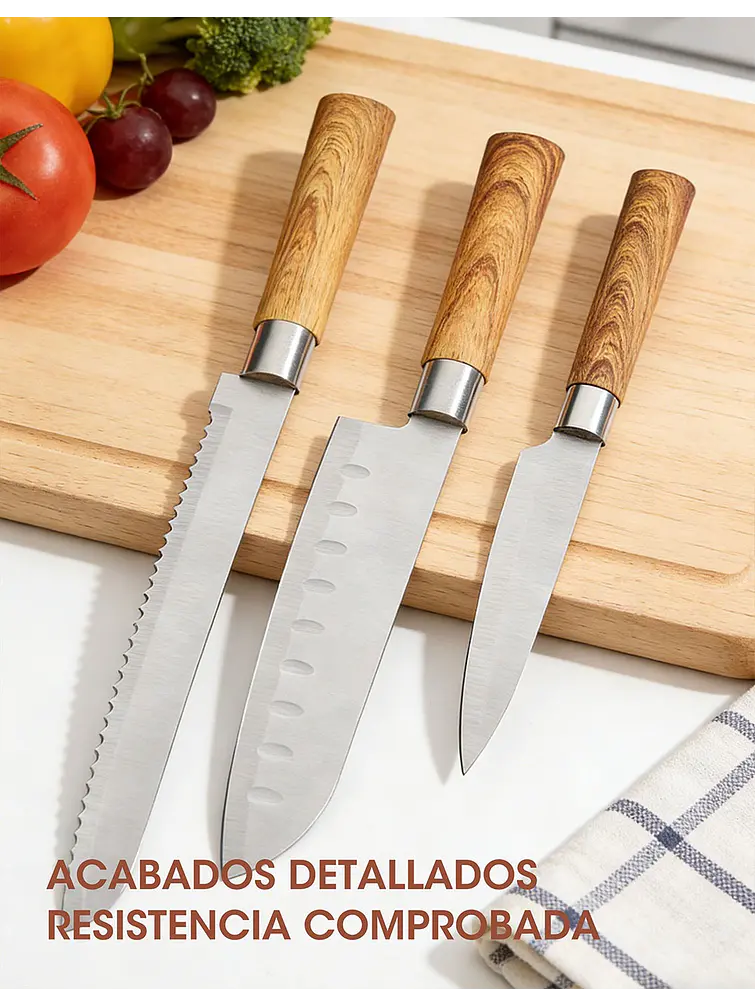SET DE CUCHILLOS C/U 3