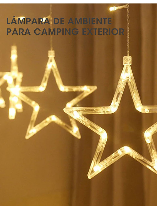 GUIRNALDA LED ESTRELLAS 3M C/U 6