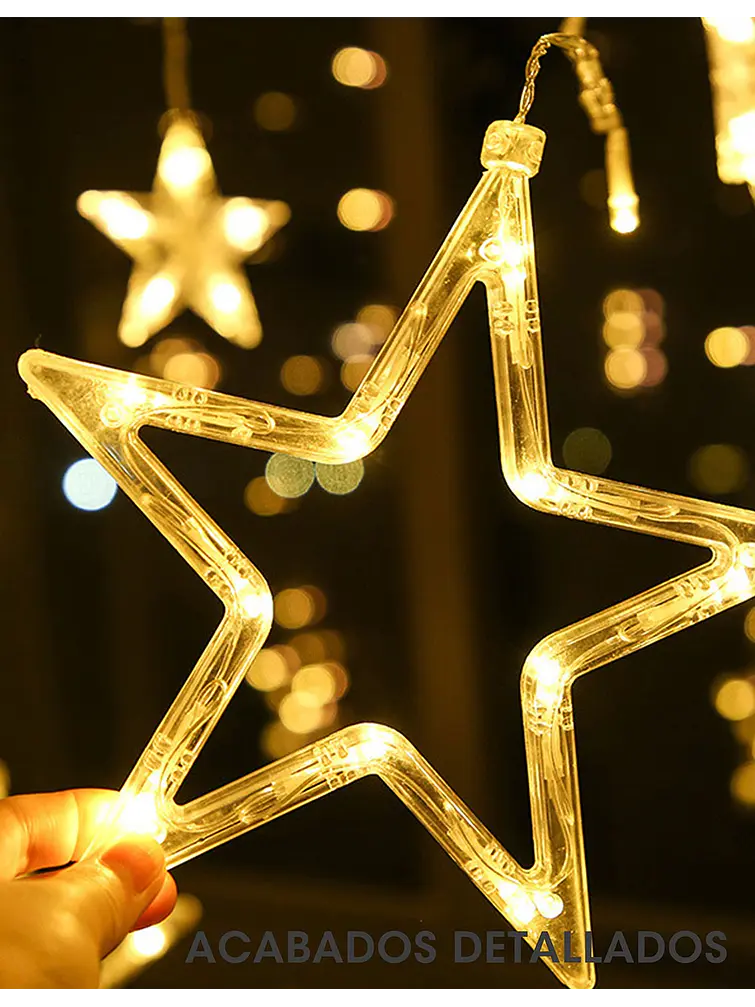 GUIRNALDA LED ESTRELLAS 3M C/U 7