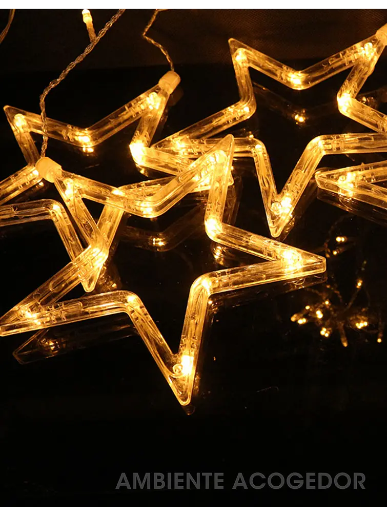 GUIRNALDA LED ESTRELLAS 3M C/U 9