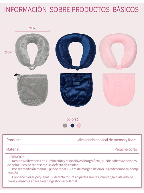ALMOHADA DE VIAJE C/U 7