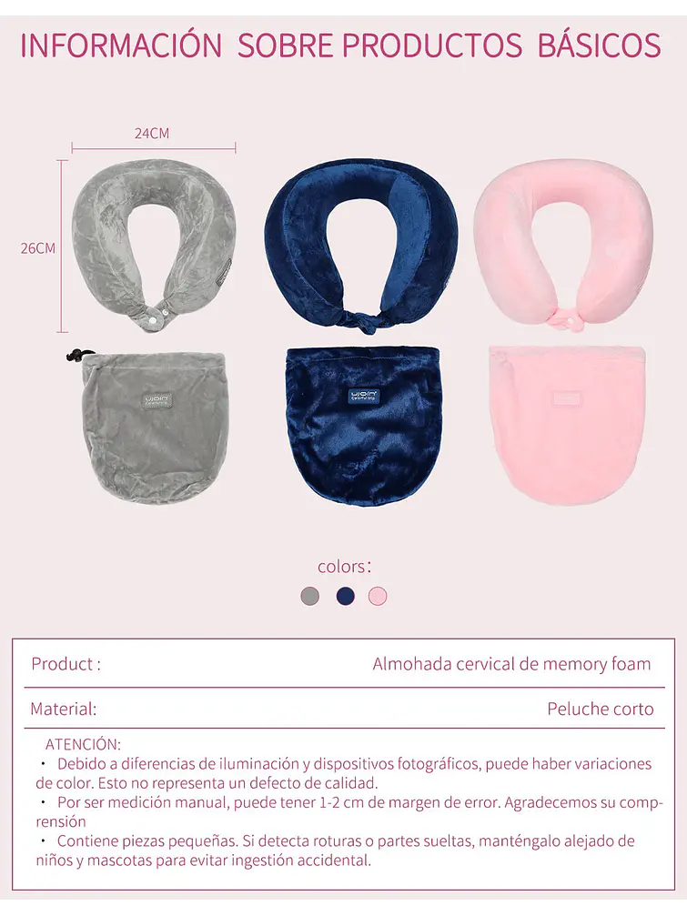 ALMOHADA DE VIAJE C/U 7