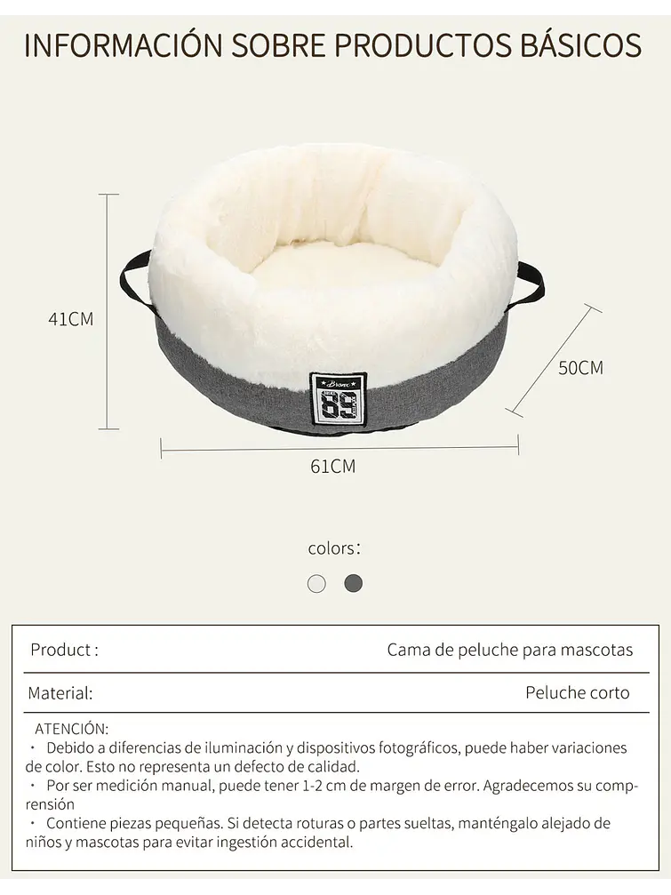 CAMA PARA MASCOTAS C/U 10