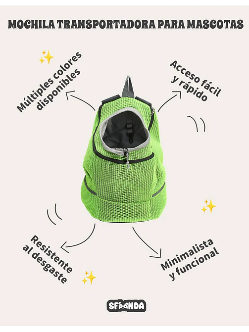 MOCHILA PARA MASCOTAS C/U 12