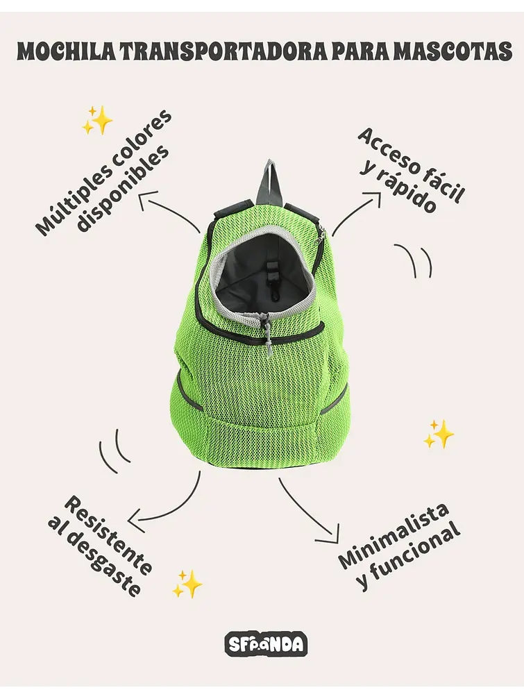MOCHILA PARA MASCOTAS C/U 12