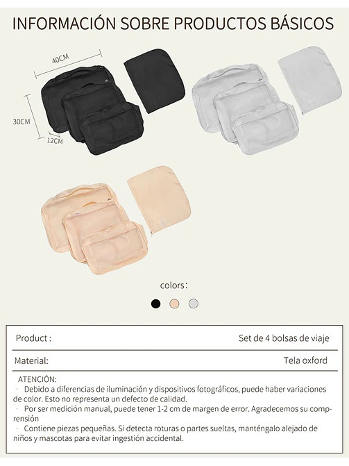 NECESER DE VIAJE PCS*4 5