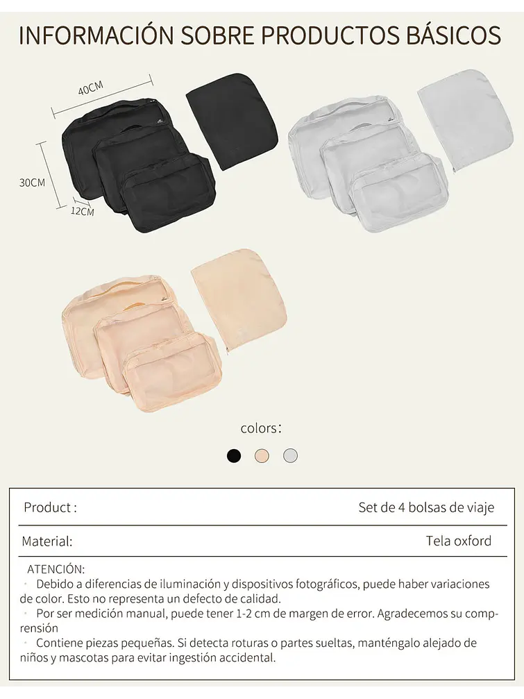 NECESER DE VIAJE PCS*4 5