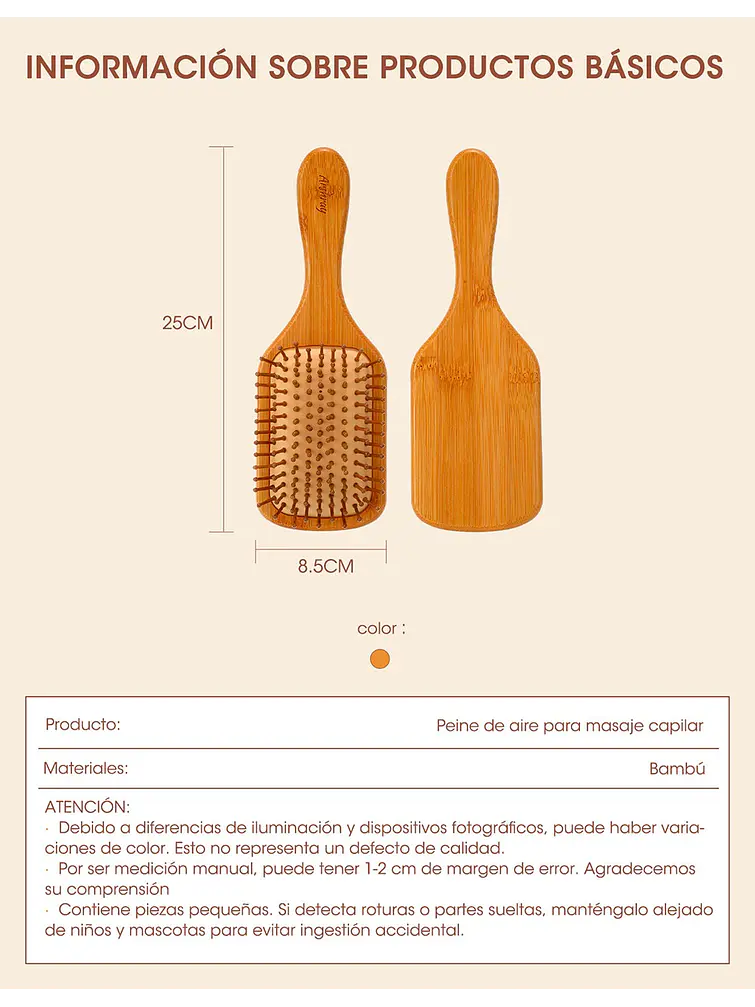 CEPILLO PARA PELO C/U 7