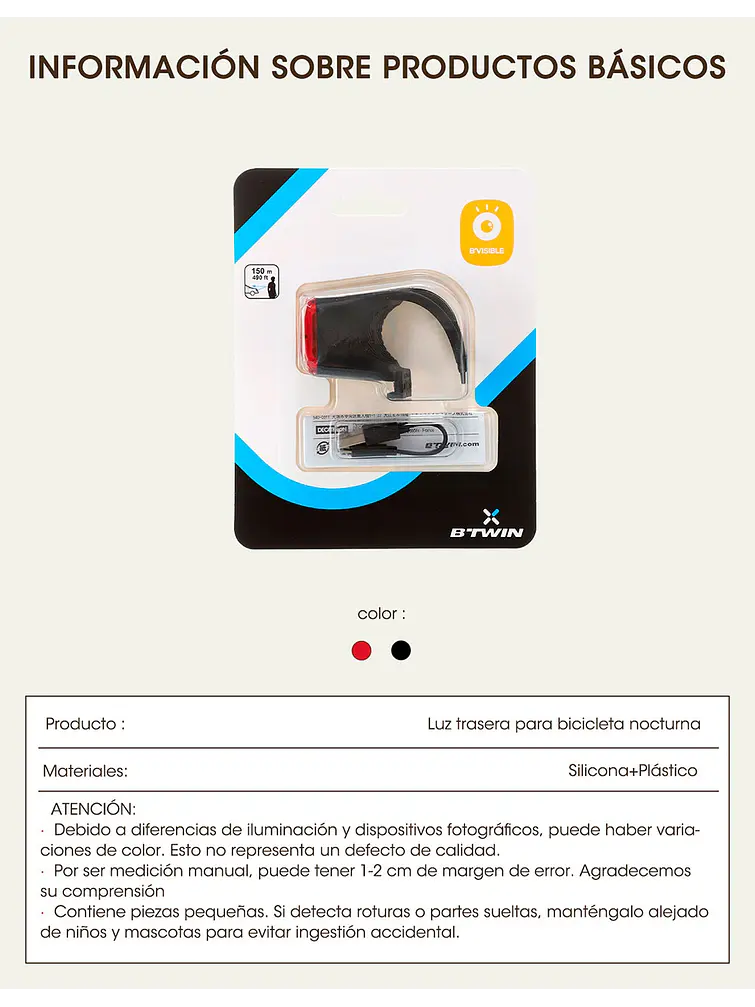 LUZ PARA BICICLETA C/U 9