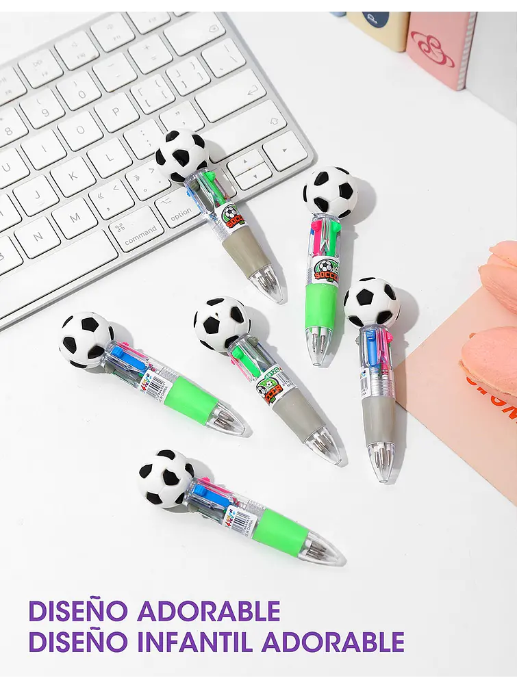 BOLIGRAFO 4 COLORES C/U 6