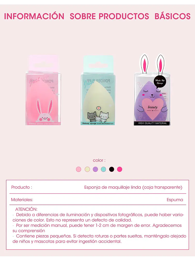 ESPONJA DE MAQUILLAJE C/U 9