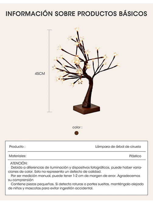 ARBOL CON LUZ C/U 5