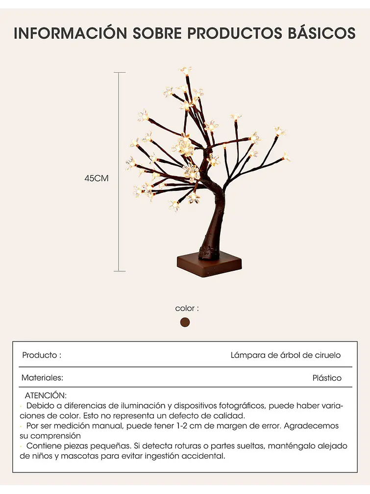 ARBOL CON LUZ C/U 5
