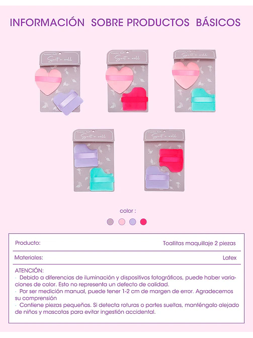 BORLAS DE MAQUILLAJE PCS*2 10