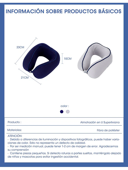ALMOHADA DE VIAJE C/U 6