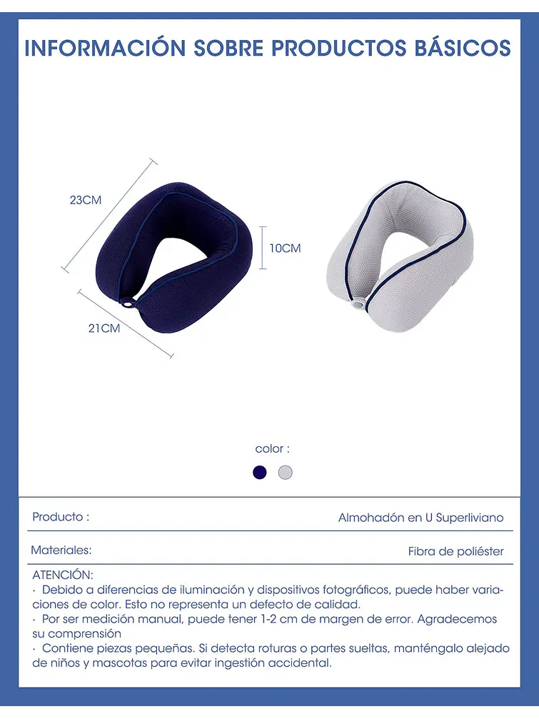 ALMOHADA DE VIAJE C/U 6