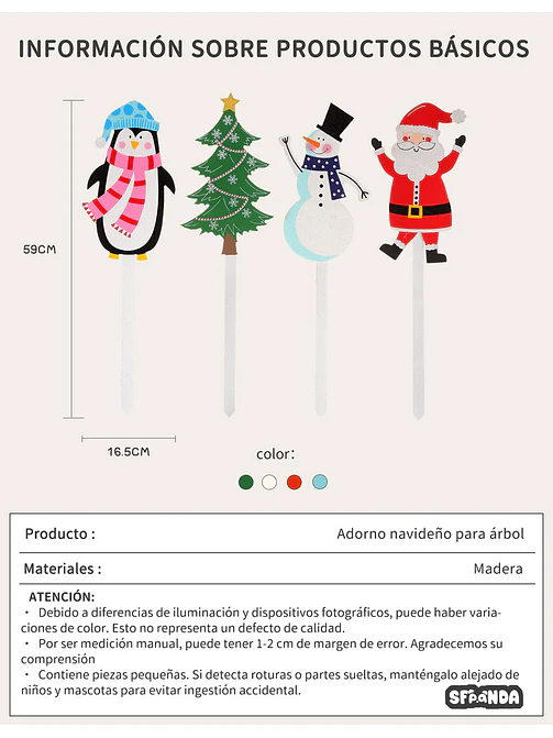 ADORNO NAVIDEÑO  C/U 12